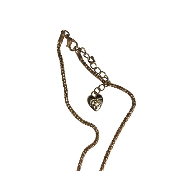 Betsey johnson necklace Gold-Tone Dog Pendant Crystal Accents reversible - Picture 6 of 8